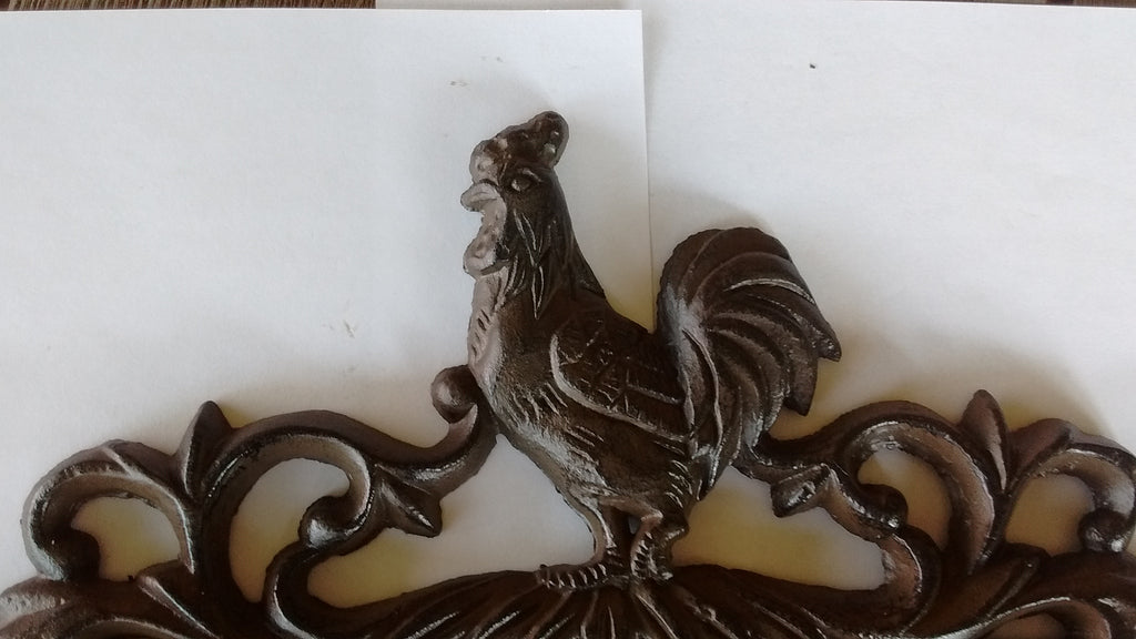 Roaster Key Rack Decorative Rooster Cast Iron Key Rack with 1 Rooster and 5 Hooks – Olde ...