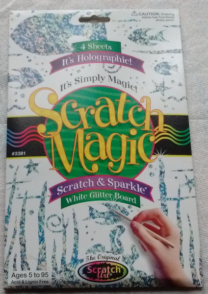 Melissa and Doug Scratch Magic Scratch and Sparkle White Glitter Board 000772058094