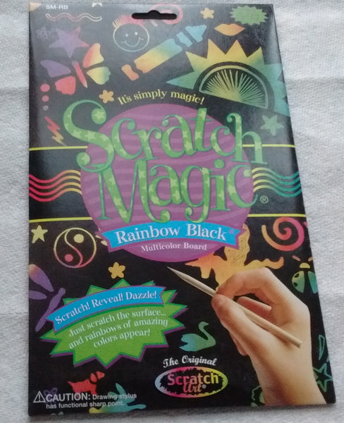 Melissa and Doug Scratch Magic Rainbow Black Multicolor Board 000772058018 Ages 5 to 95