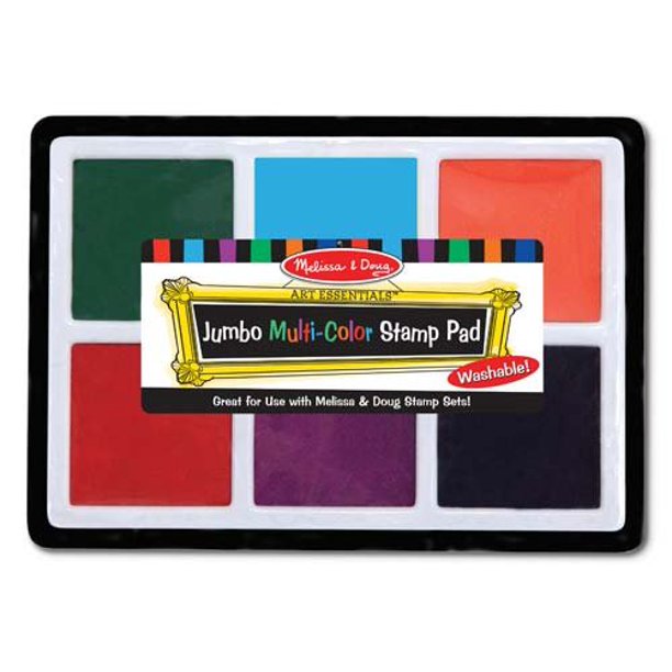 Melissa & Doug Jumbo Multi-Colored Stamp Pad With 6 Washable Inks Ages 3+ # 2419