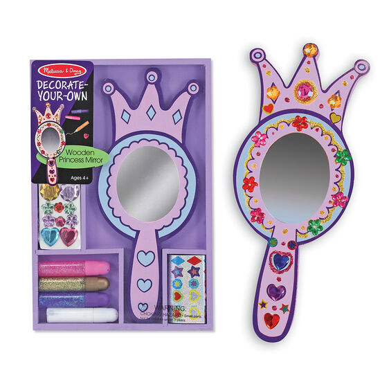 Melissa and Doug Decorate Your Own Wooden Princess Mirror Ages 4+ 3960