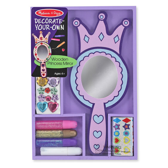 Melissa and Doug Decorate Your Own Wooden Princess Mirror Ages 4+ 3960