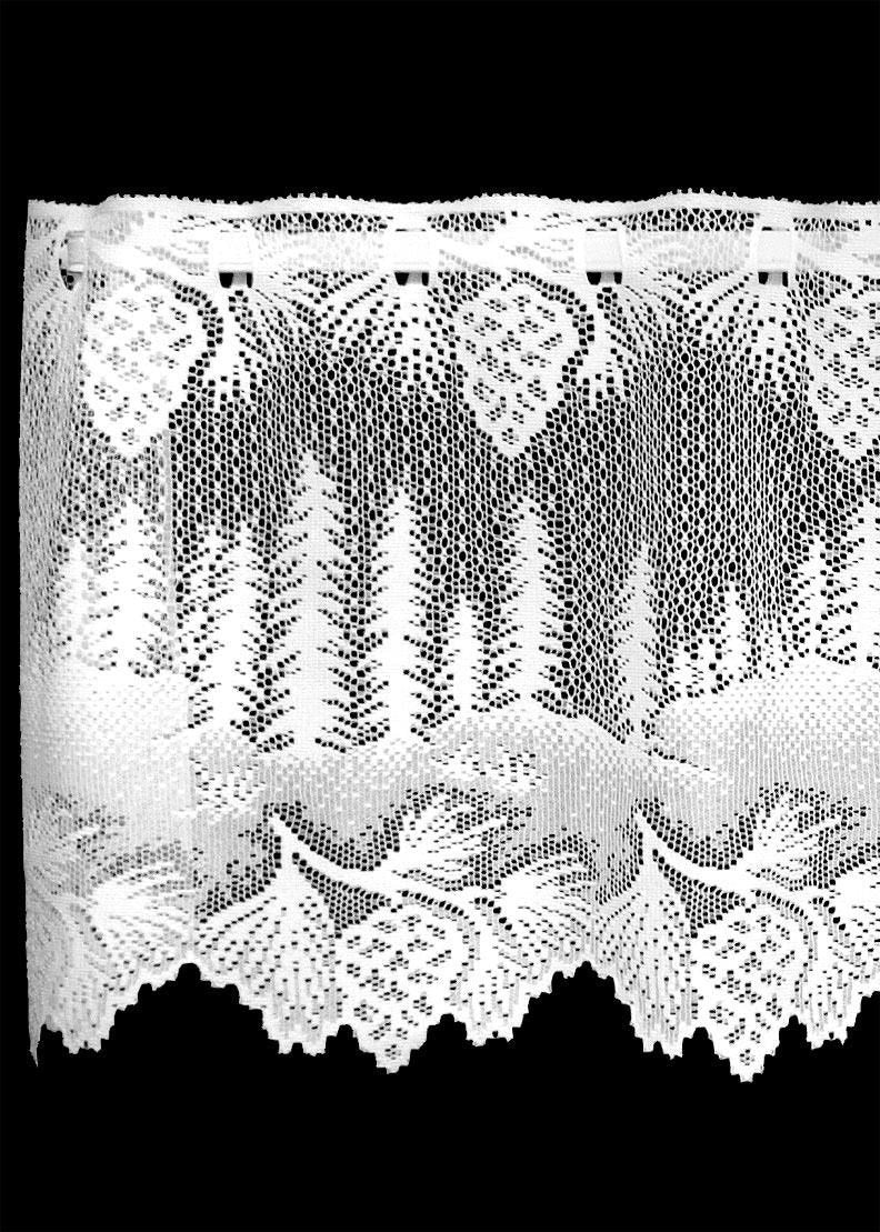 Heritage Lace Pinecone Collection - Curtains and tabletop White and Ecru  Made in USA - Olde Church Emporium
