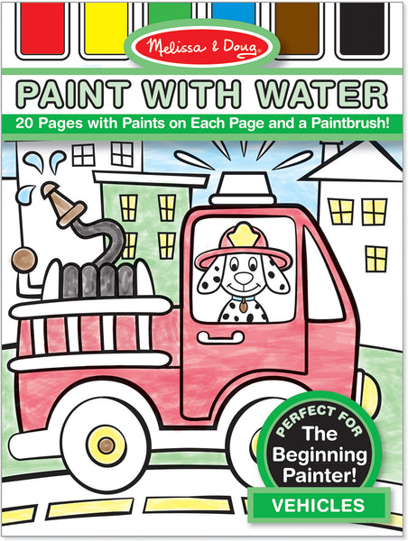 Paint with Water Blue, Pink, Vehicles Melissa and Doug Ages 3+ 3 Styles #3763