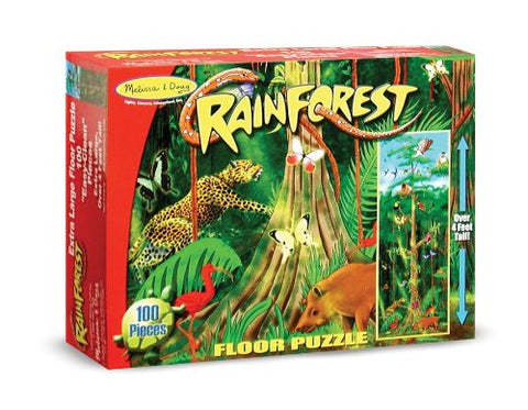 Melissa & Doug Rainforest Jumbo Jigsaw Floor Puzzle (100 pcs, over 4 feet tall) - Olde Church Emporium