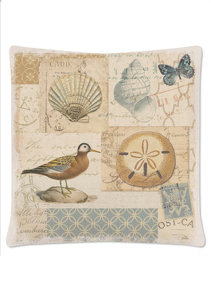 Heritage Lace - Shorebirds Collection - Pillows, Placemats and Runners in Oyster Color - Olde Church Emporium