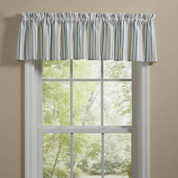 Park Serene Stripe Unlined Valance 72 x 14 Inches Country, Farmhouse, Rustic, Cabin