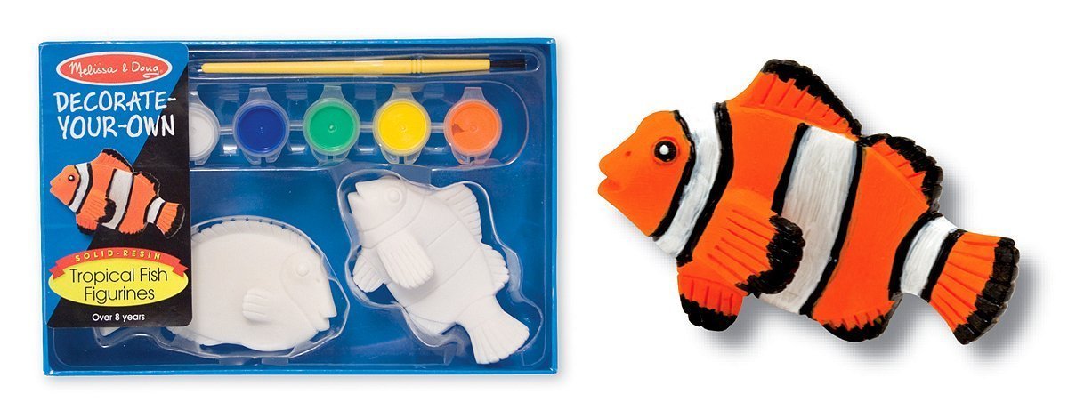 Melissa and Doug - Decorate-Your-Own Tropical Fish Figurines Kit [Home Decor]- Olde Church Emporium