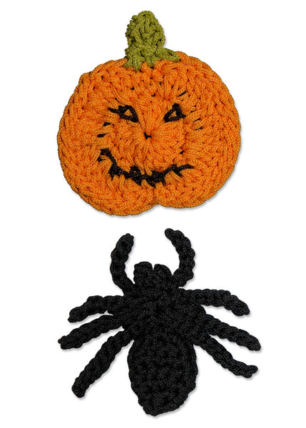 Heritage Mode Crochet Halloween What Knots Set of 2 Pumpkin and Spider