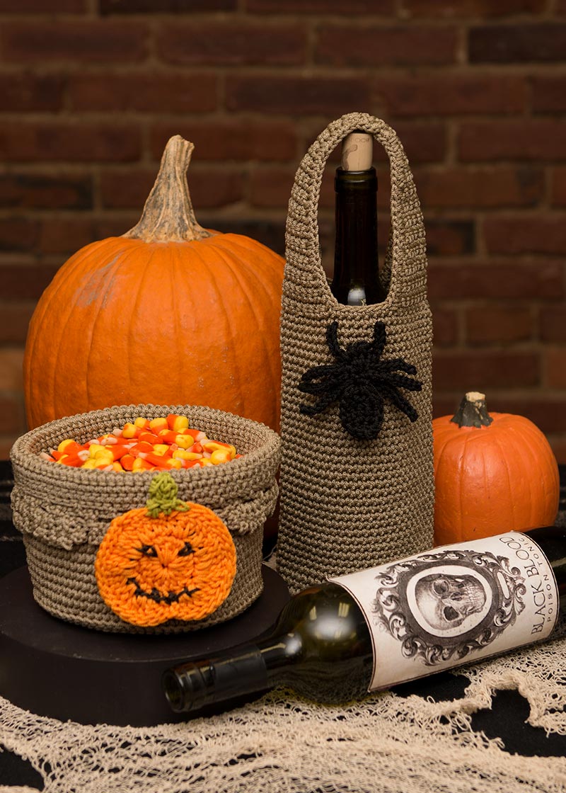 Heritage Mode Crochet Halloween What Knots Set of 2 Pumpkin and Spider