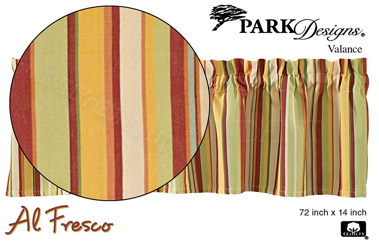 Park Designs - Al Fresco Valance - 72 x 14 inches [Home Decor]- Olde Church Emporium