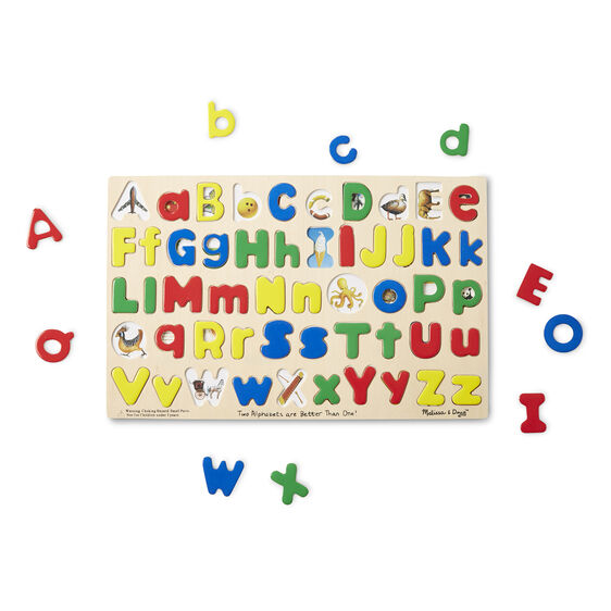 Melissa & Doug Upper & Lower Case Alphabet Wooden Puzzle 52pcs. Ages 4+ # 47