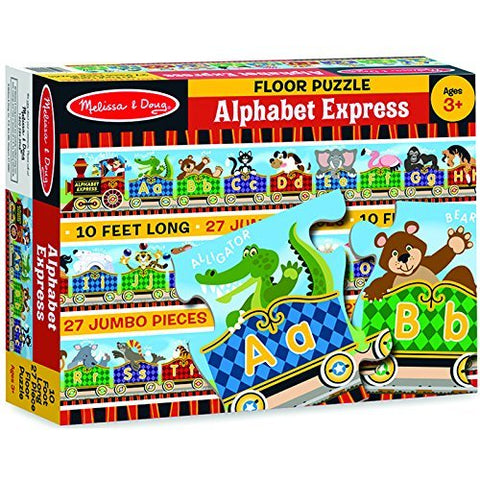 Melissa and Doug 27 Piece Alphabet Express Floor Puzzle - 10 feet long [Home Decor]- Olde Church Emporium
