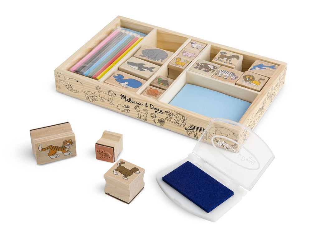 Melissa and Doug Wooden Animal Stamp Set 25 pieces Ages 4+000772037983 –  Olde Church Emporium