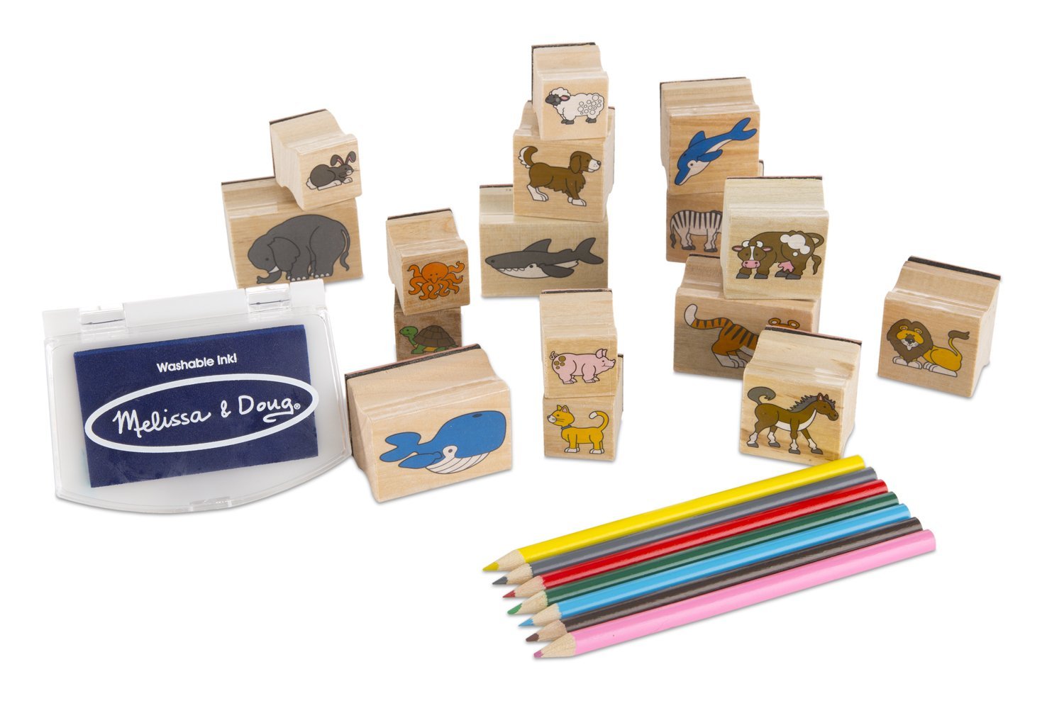 Melissa and Doug Wooden Animal Stamp Set 25 pieces Ages 4+000772037983 –  Olde Church Emporium