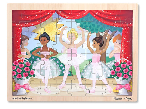 Melissa & Doug 48 Piece Ballet Recital Wooden Jigsaw Puzzle With Storage Tray [Home Decor]- Olde Church Emporium
