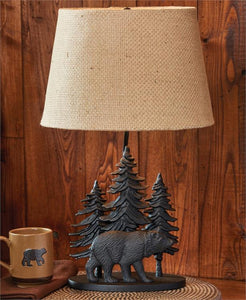 Black Bear Lamp with Shade #25-344 - Olde Church Emporium