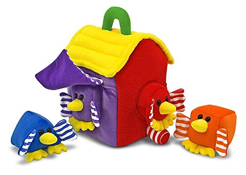 Melissa & Doug Bird House Shape Sorter Soft Baby and Toddler Toy With Handle [Home Decor]- Olde Church Emporium