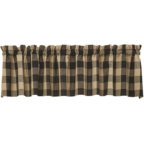 Park Design Tavern Navy Check Unlined Valance 72 x 14 Inches Cotton Farmhouse Country - Olde Church Emporium