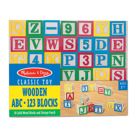 Melissa and Doug - Wooden ABC/123 Blocks [Home Decor]- Olde Church Emporium