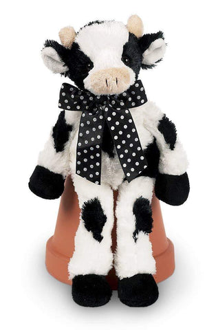 Bearington Lean Beans Bossy Long Legged Cow, Plush Stuffed Animal Toy 15" - Olde Church Emporium