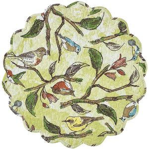 Park Designs Bird Song Round Quilted Placemat 17 Inches - Olde Church Emporium