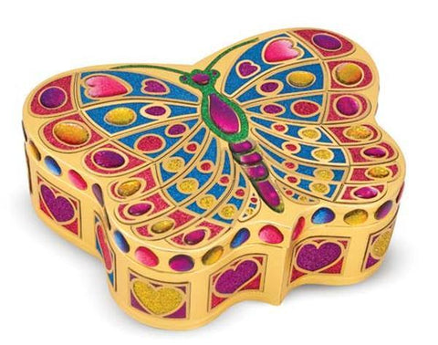 Melissa & Doug Peel & Press Sticker by Number - Butterfly Treasure Box Craft - Olde Church Emporium