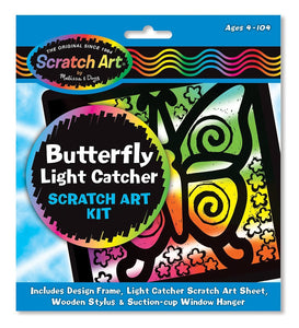 Melissa & Doug Butterfly Light Catcher Scratch Art Kit Ages 5 to 95 [Home Decor]- Olde Church Emporium