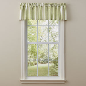 Park Boxwood Unlined Cotton Valance 72 x 14 Inches - Farmhouse, Country, Rustic