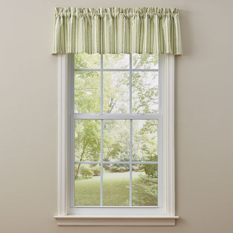 Park Boxwood Unlined Cotton Valance 72 x 14 Inches - Farmhouse, Country, Rustic