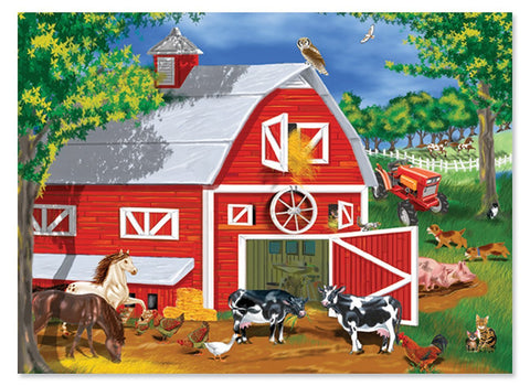 Melissa & Doug - Barnyard Jigsaw Puzzle, 30-Piece Ages 3+ [Home Decor]- Olde Church Emporium