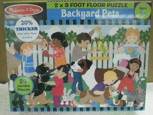 Melissa and Doug Backyard Pets Floor Puzzle 24 Pcs. ages 3+ Item # 4422
