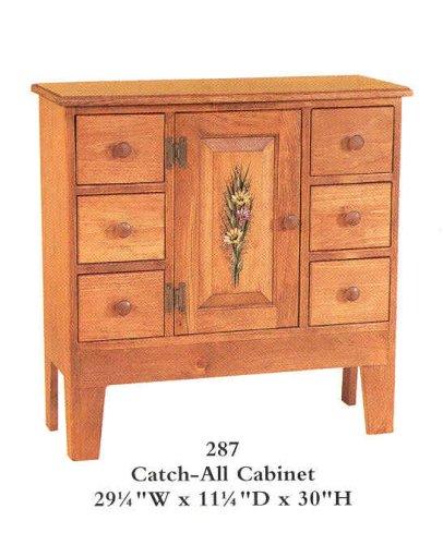 Amish Made Catch All Cabinet - Stained and Painted - Made in USA - Olde Church Emporium
