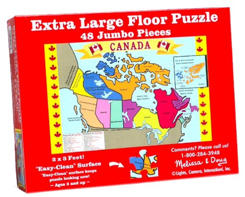 Melissa & Doug Canada Map Floor Puzzle (48 pc) [Home Decor]- Olde Church Emporium