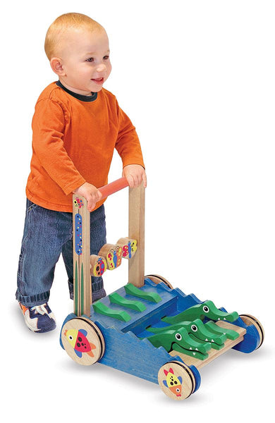 Melissa & Doug - Deluxe Chomp and Clack Alligator Wooden Push Toy and Activity Walker - Olde Church Emporium