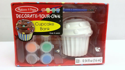 Melissa & Doug Cupcake Bank Decorate Your Own Kids Craft Paint Set Ages 8+ - Olde Church Emporium