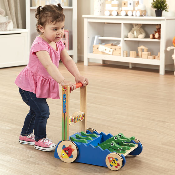 Melissa & Doug Deluxe Chomp and Clack Alligator Wooden Push Toy and Activity Walker Item # 3011Ages 1+