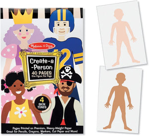 Melissa and Doug Create-a-Person Pad # 3765 40 Pages, Princess, Pirate, Footballer and More