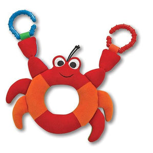 Melissa & Doug - Linking Crab Grasping Toy for Baby - Teething Rings Hook Onto Stroller [Home Decor]- Olde Church Emporium