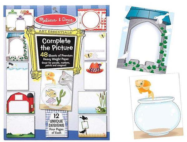 Melissa and Doug Complete the Picture Pad 48 Pages, 12 Designs