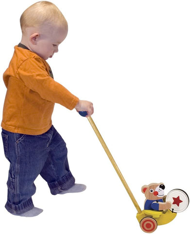 Melissa & Doug Deluxe Drumming Bear Push Toy, Toddler Toy, Ages 1+