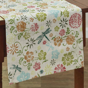 Park Design Dragonfly Floral Table Runners 2 Sizes 54 inch and 72 inch long  Farmhouse, Country - Olde Church Emporium