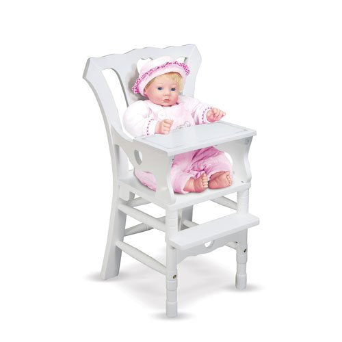 Melissa & Doug - Deluxe Wooden Doll High Chair Ages 3+ - Olde Church Emporium