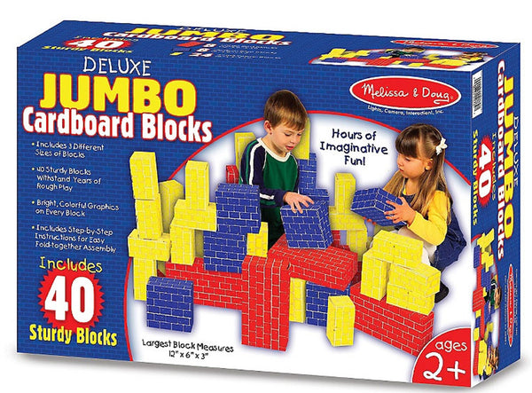Melissa and Doug Deluxe Jumbo Cardboard Blocks Ages 2+ Item # 2784