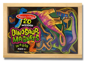 Melissa & Doug - Magnetic Wooden Dinosaurs in a Wooden Storage Box (20 pieces) [Home Decor]- Olde Church Emporium