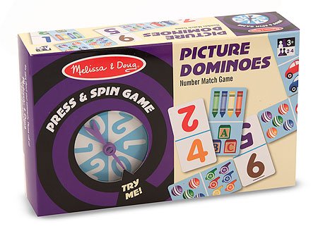Melissa & Doug Press & Spin Game Picture Dominoes - Olde Church Emporium