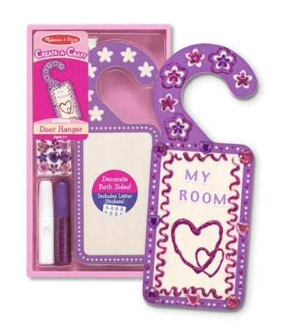 Melissa & Doug Create-A-Craft Wooden Door Hanger Kit Color: Purple [Home Decor]- Olde Church Emporium