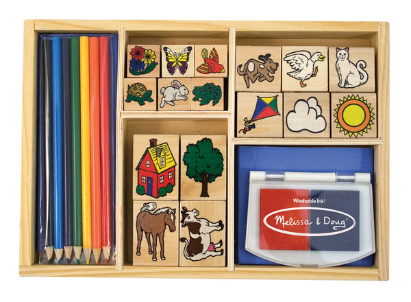 Melissa and Doug Deluxe Stamp Set 25 Pieces Ages 4+000772011938
