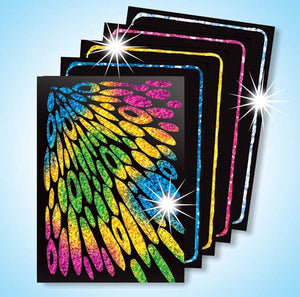Scratch Art® Classroom Packs - Scratch Art Scratch & Sparkle Artist Trading Cards Assorted Holographic Colors [Home Decor]- Olde Church Emporium
