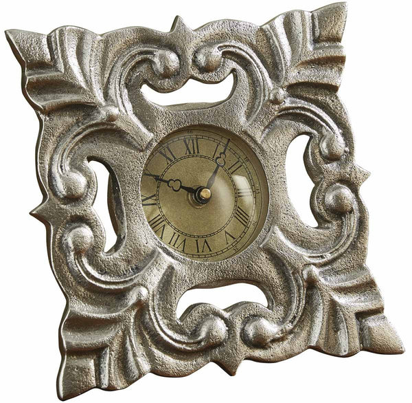 Park Designs Embossed Medallion Table Clock 7H x 7.25W x 3D Inches - Olde Church Emporium